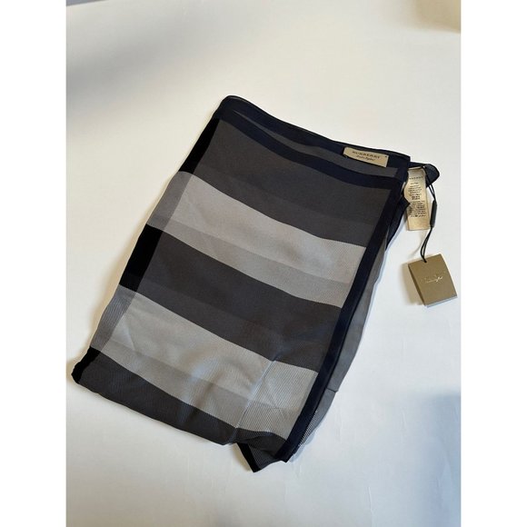 Burberry Silk Mega Check Scarf - Picture 2 of 5